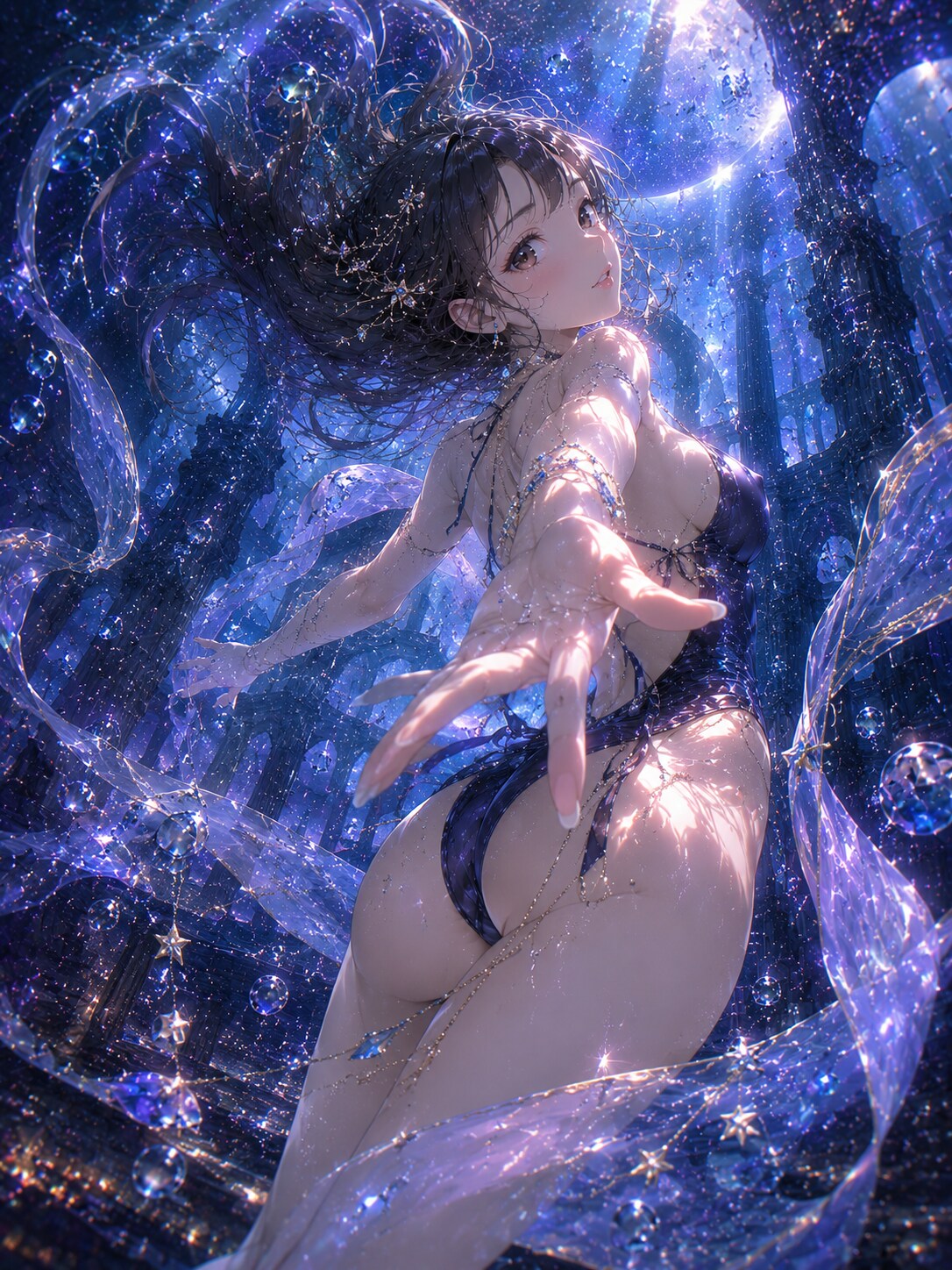 水面下の光