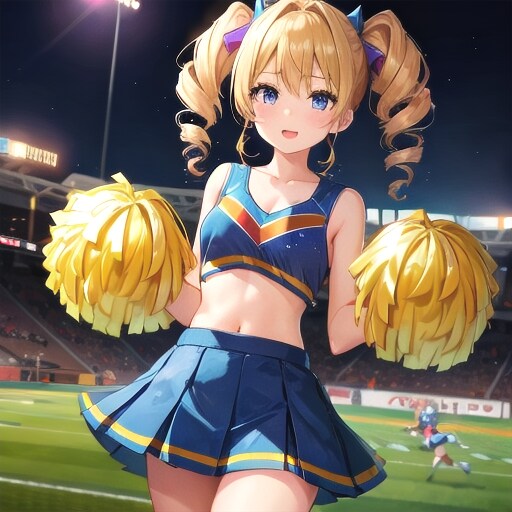 ドリルヘアーのチアガール