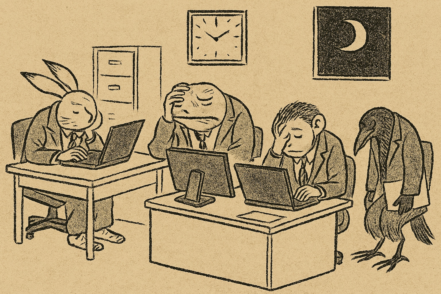 社畜戯画 | の人気AIイラスト・グラビア