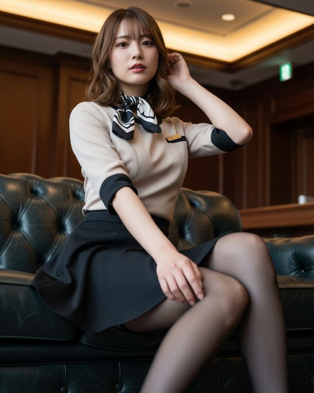 黒パンスト好きのためのホテルウーマン