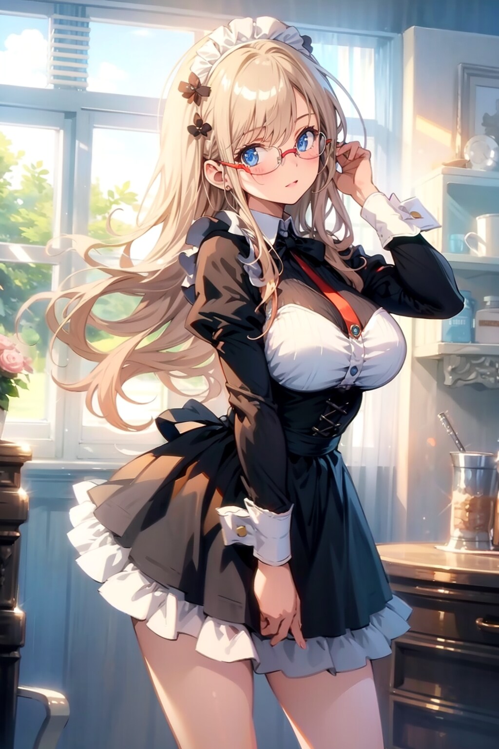 メガネ美少女メイド