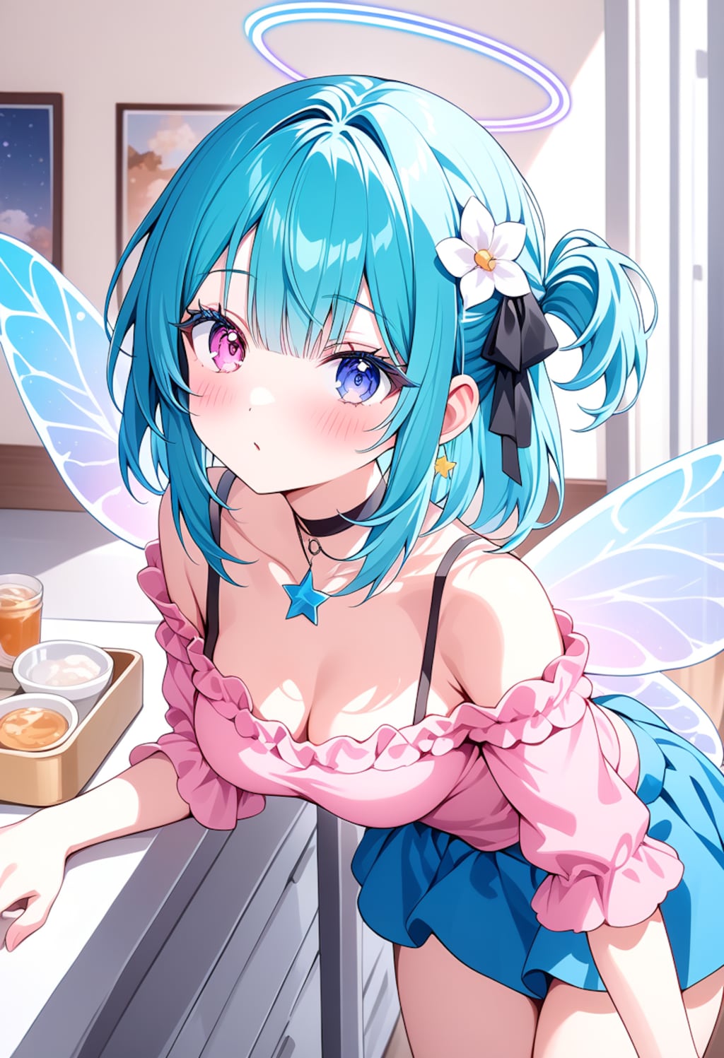 オフショルとミニスカ