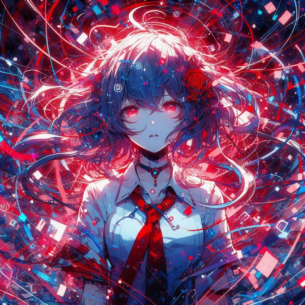 赤　美少女