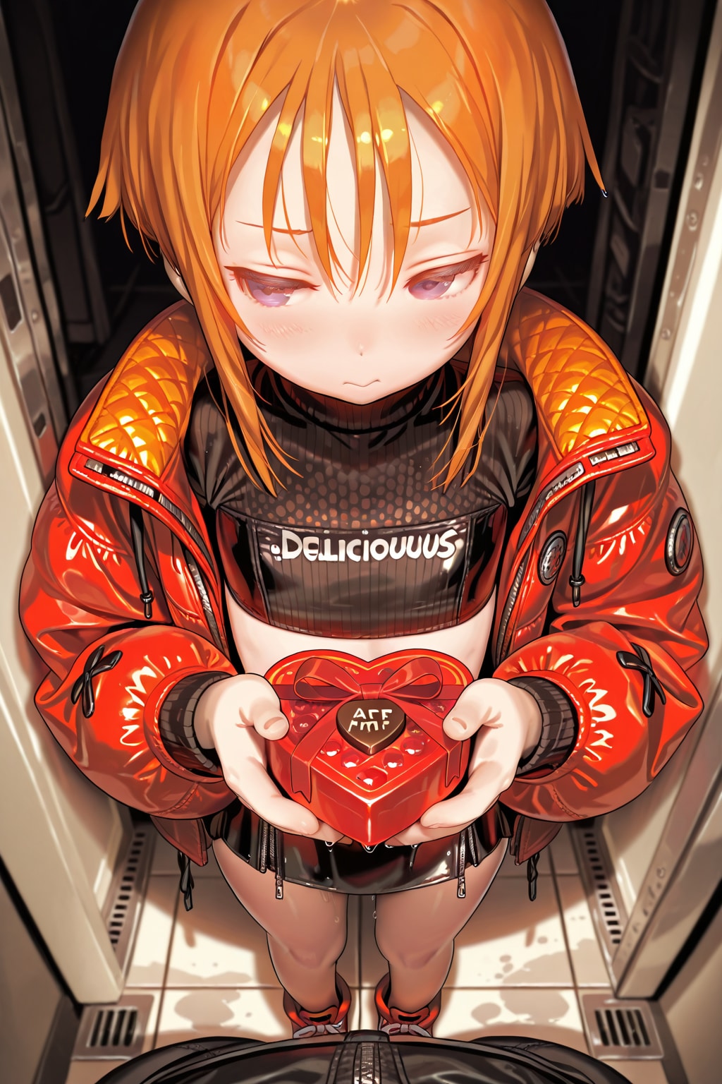 素直にバレンタインのチョコを渡したいが照れるプルツー | の人気AIイラスト・グラビア