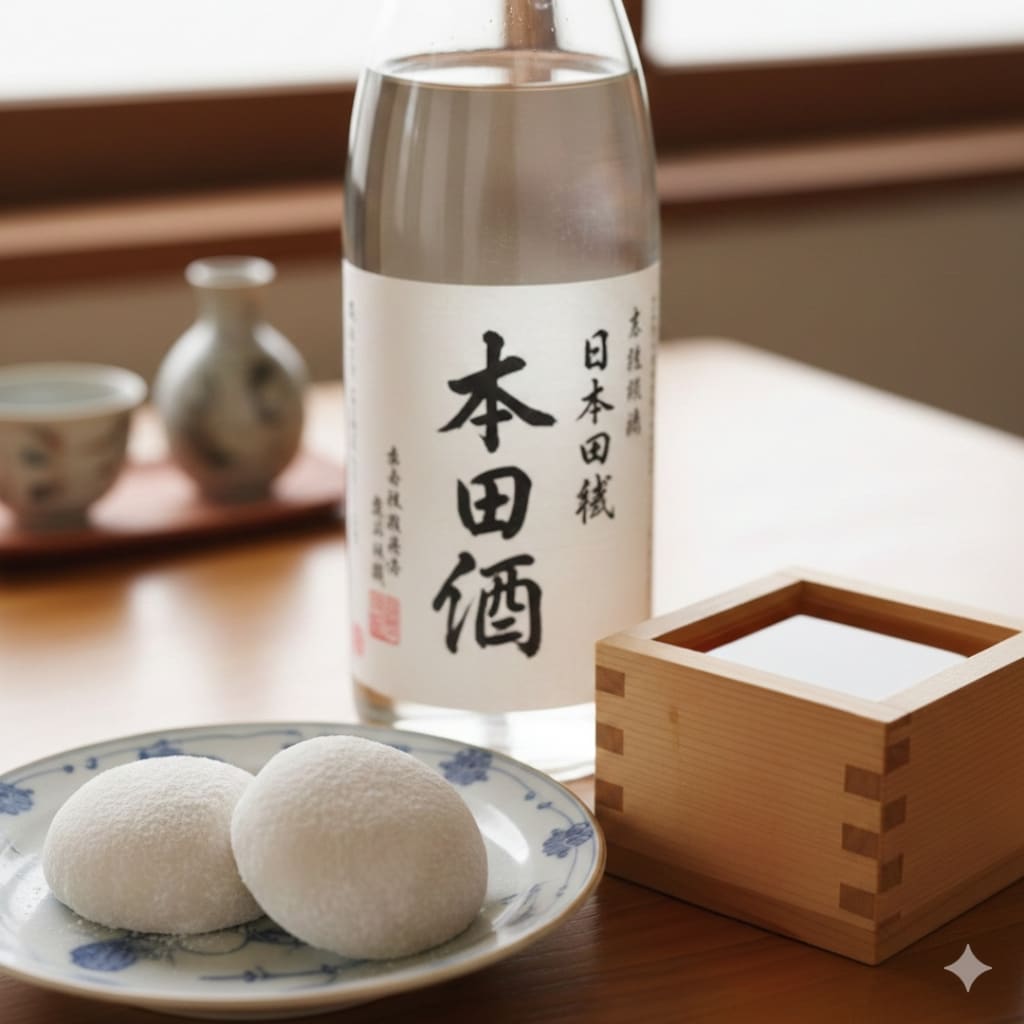 【晩酌】大福と日本酒