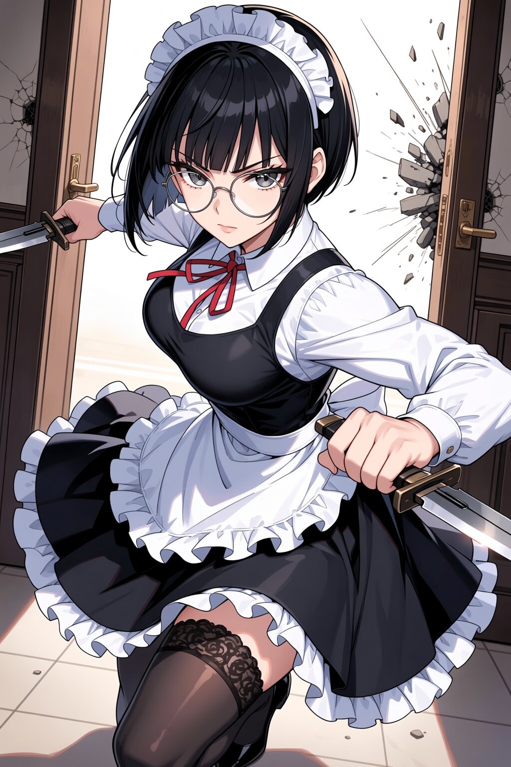 戦うメイドさん　その４ | の人気AIイラスト・グラビア