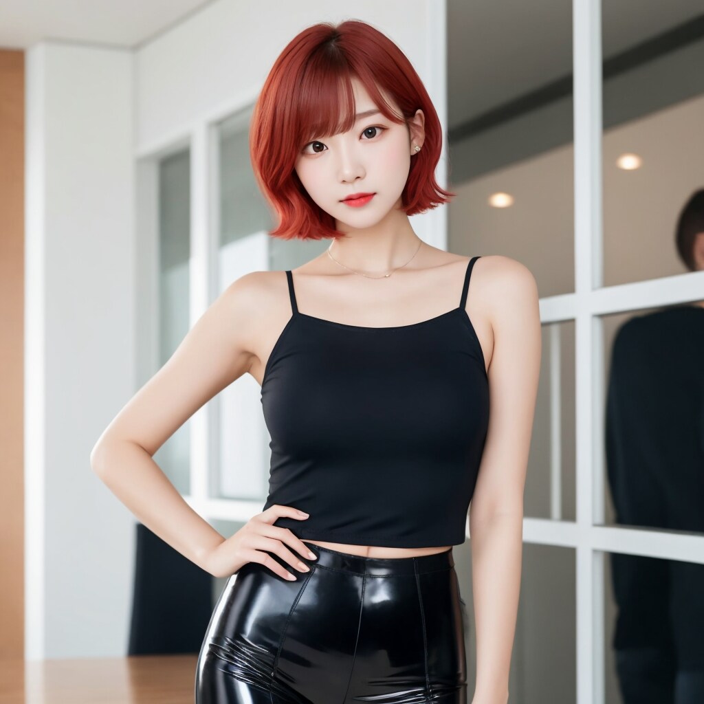 Ｅ那さん　革パンがテカテカだけど（笑）　まぁ、本人にだいぶ似てきた♪ | の人気AIイラスト・グラビア