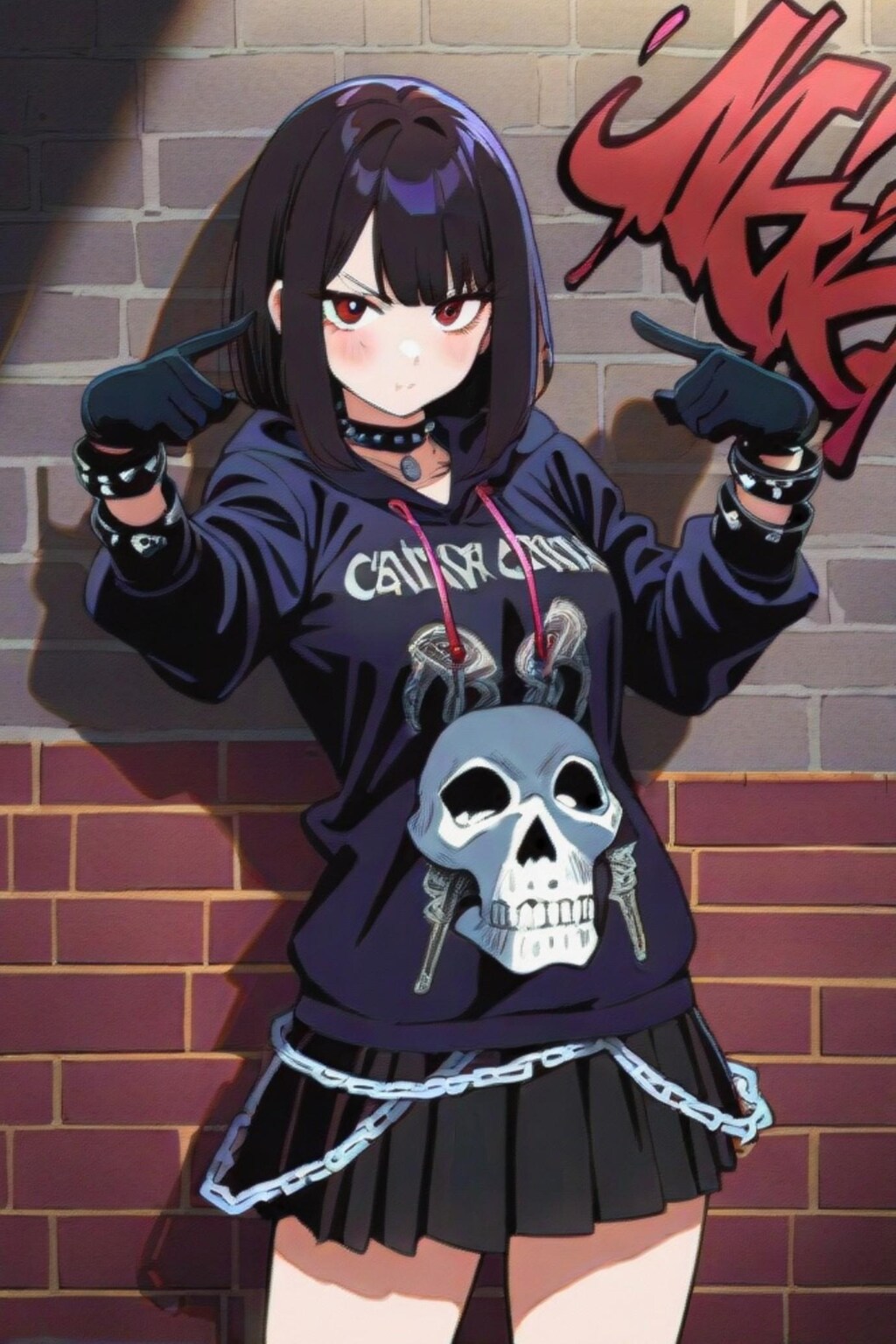 ロックな黒髪ちゃん