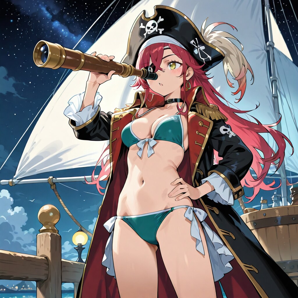 星を眺める海賊ちゃん260310