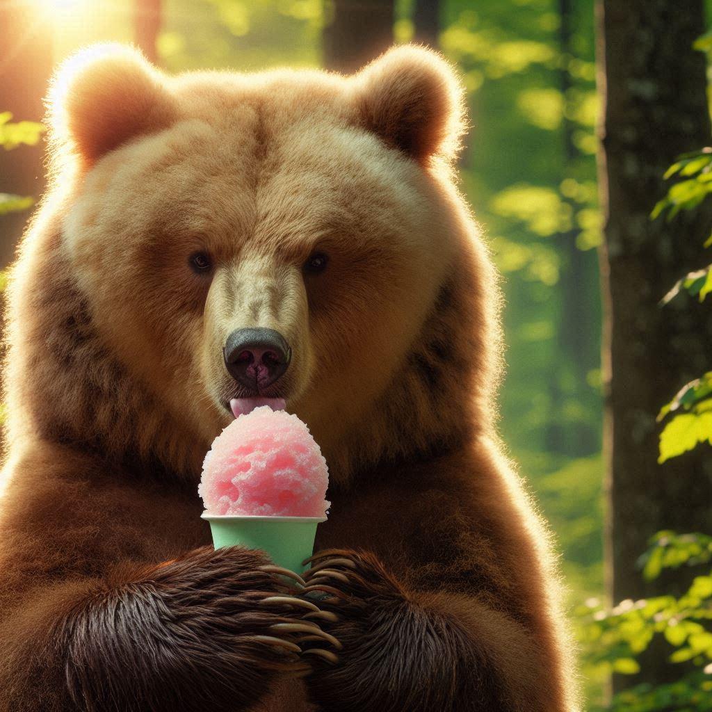 かき氷と熊 | の人気AIイラスト・グラビア