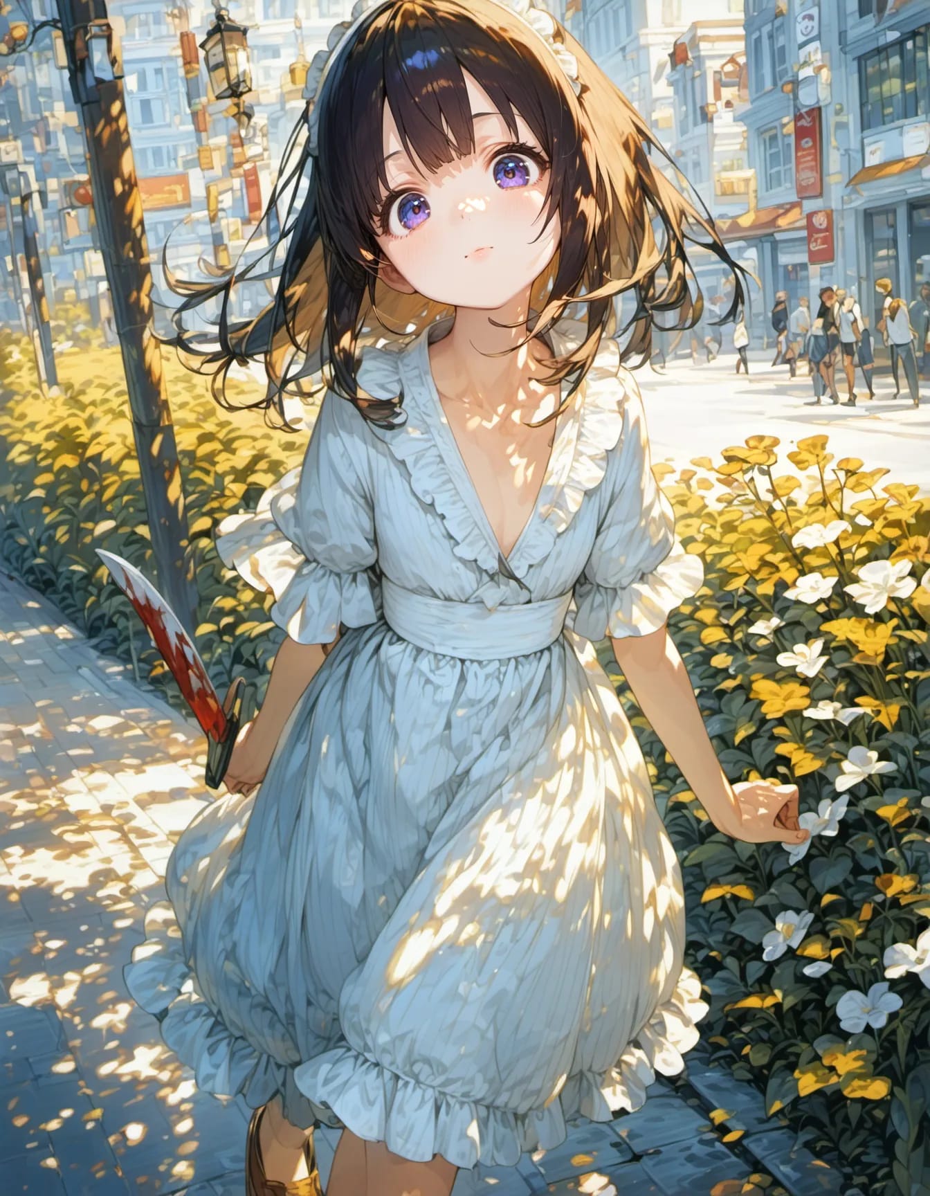 Flowers Along the Quiet Street | の人気AIイラスト・グラビア