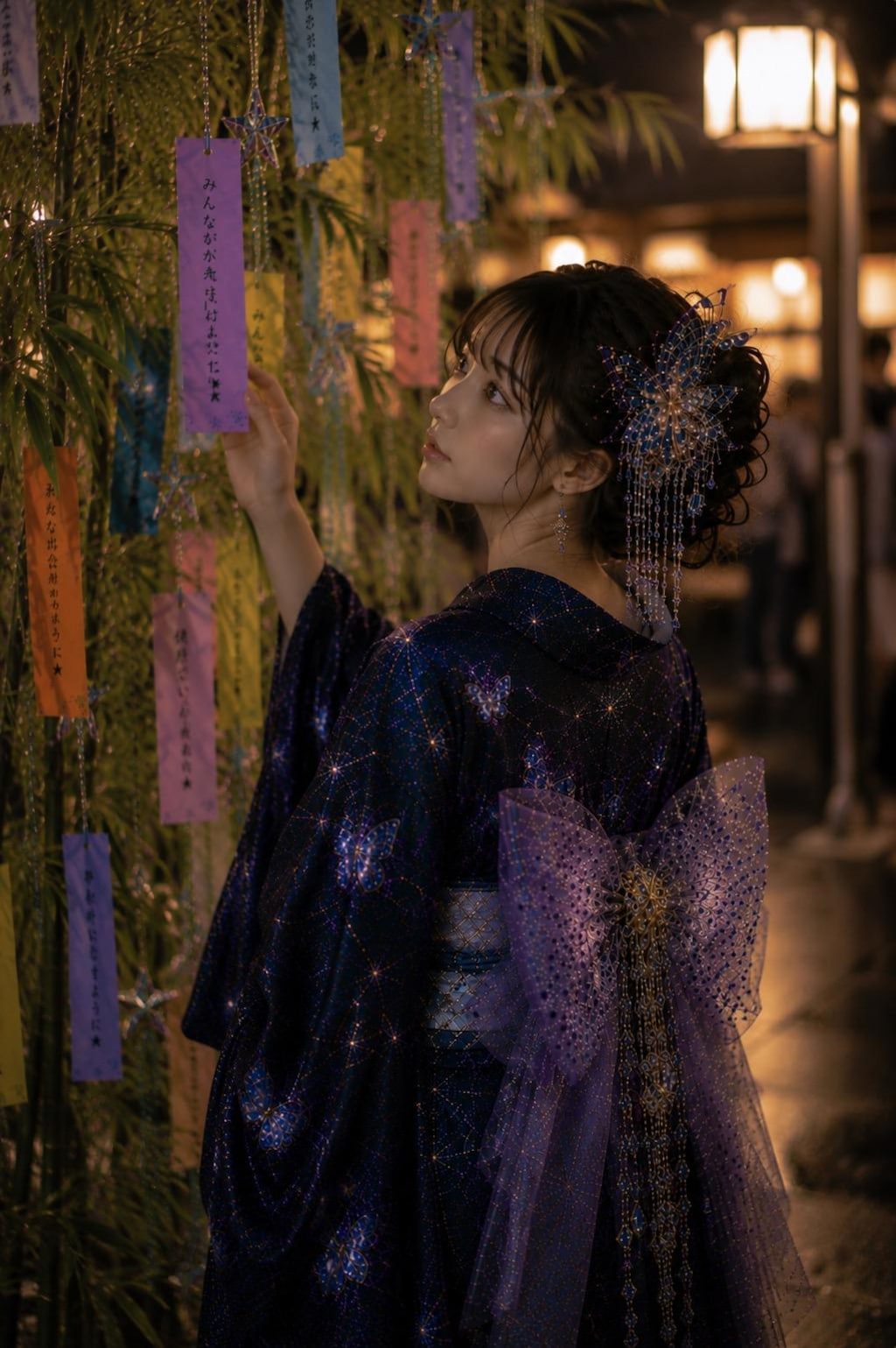 七夕祭りと浴衣美人