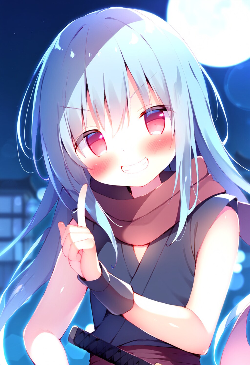 忍者体験をする天音ちゃん