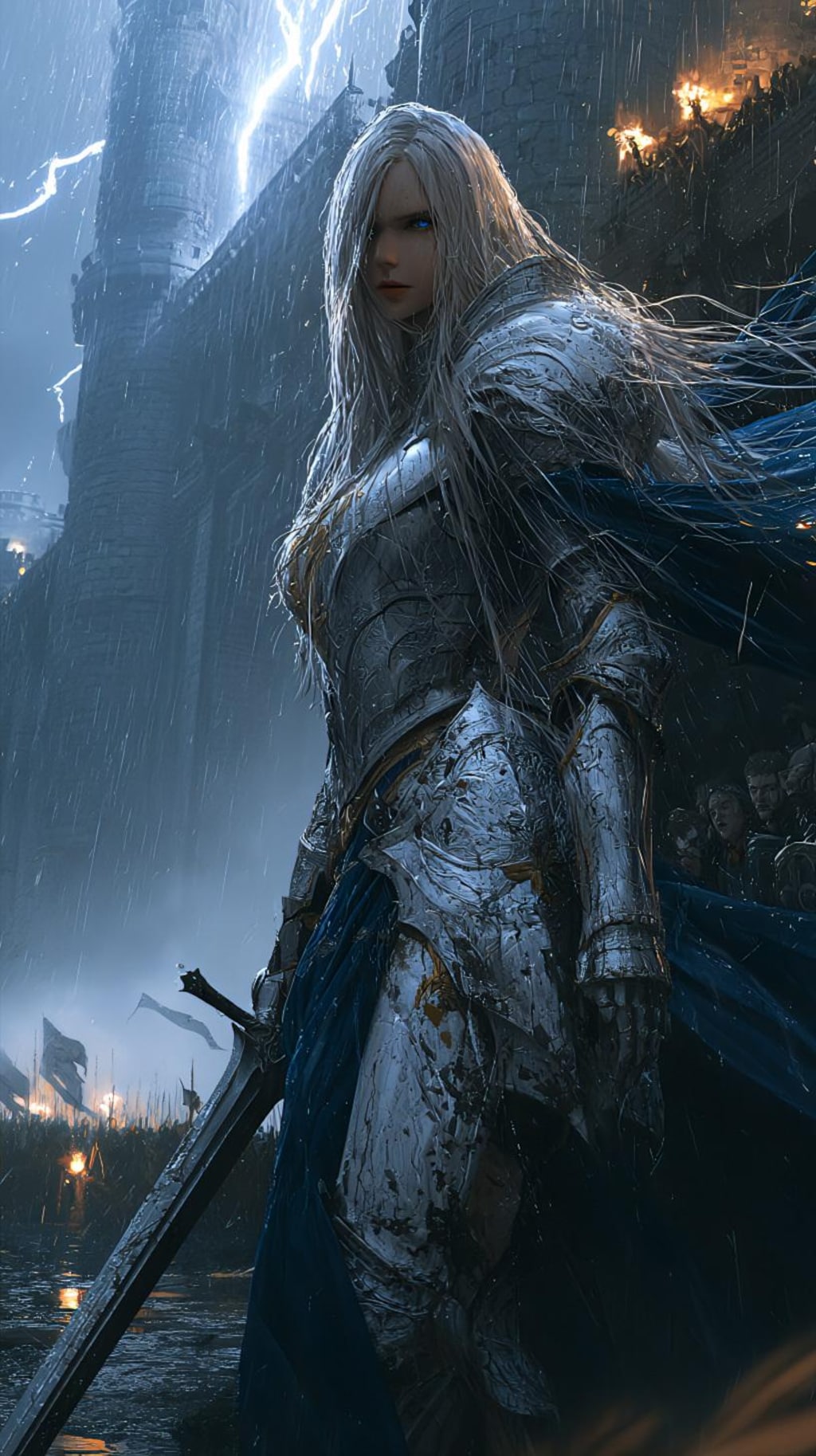 雨の中の騎士