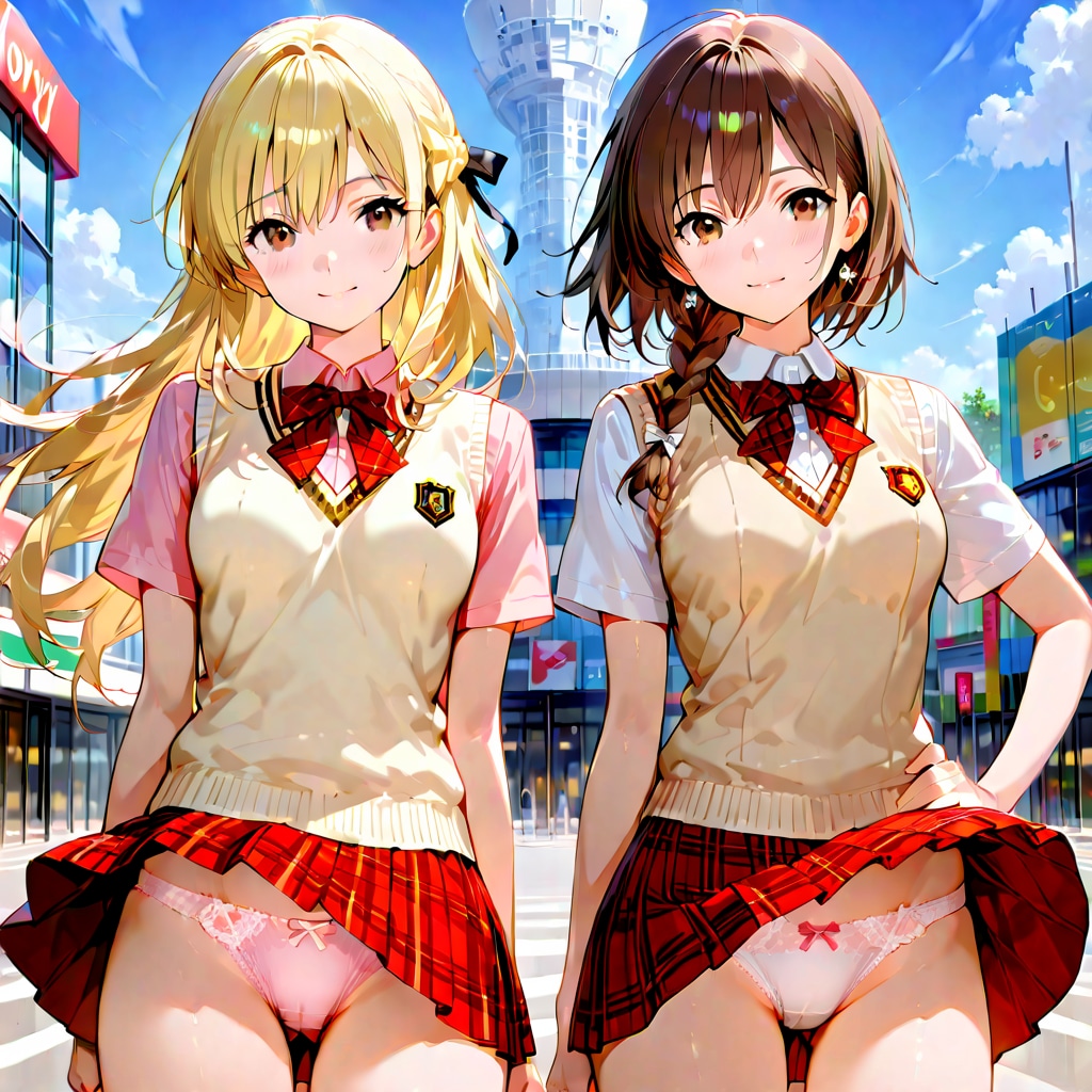 澪奈 & 歩美 Summer Uniform R15 (2)