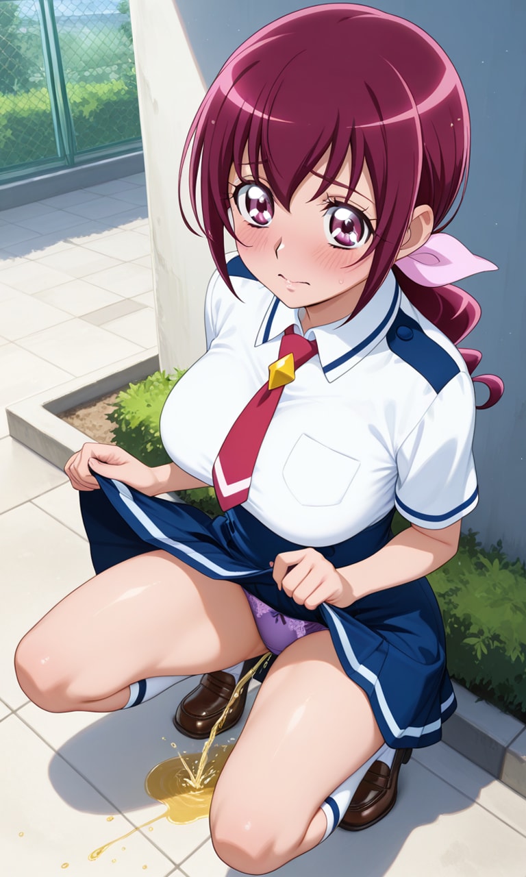 おしっこお漏らしチャレンジ【星〇育代】(制服)