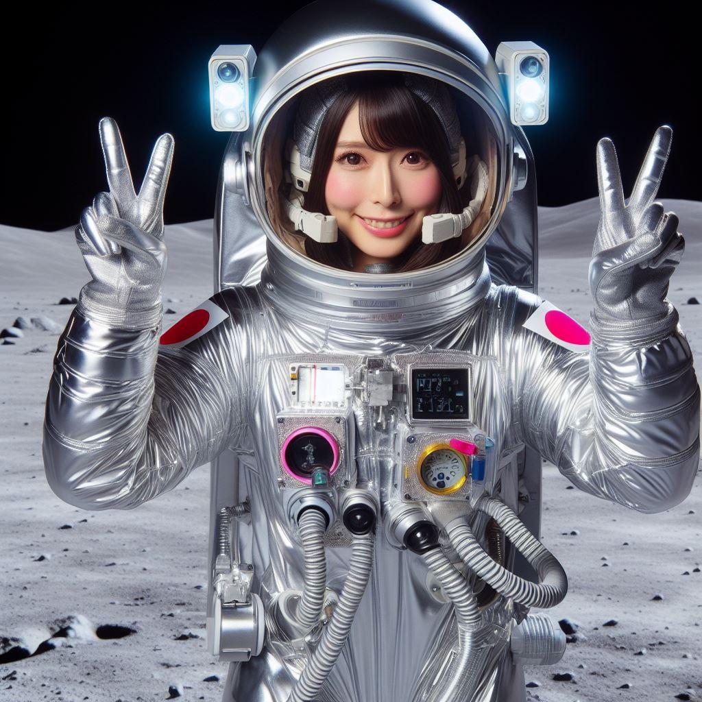 銀色宇宙服の美少女２