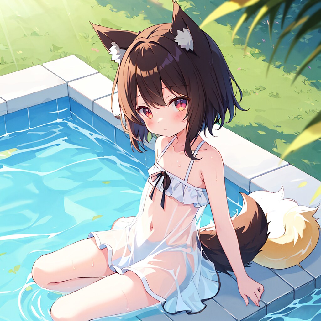 水遊びおおかみ