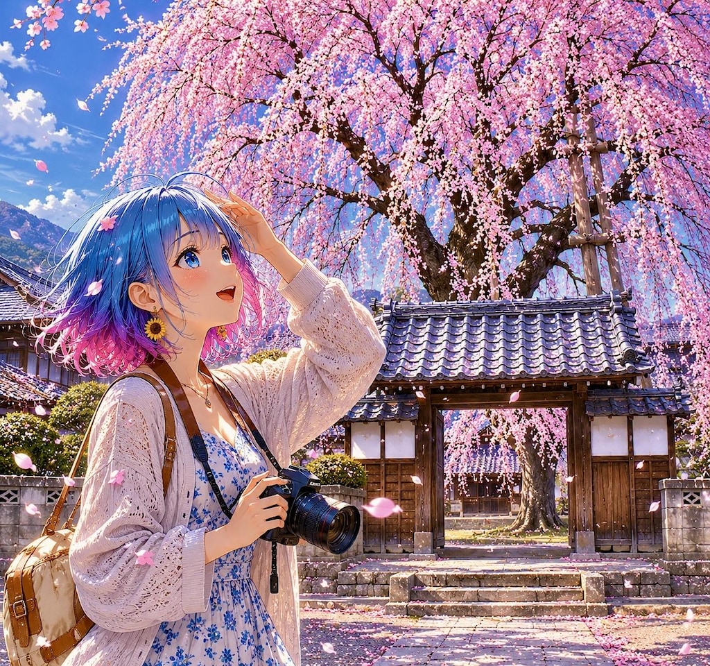🌸雫ちゃん旅日記 Vol.5🌸増泉寺の天蓋枝垂れ桜