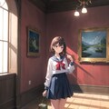 美術部作：自画像 2枚目