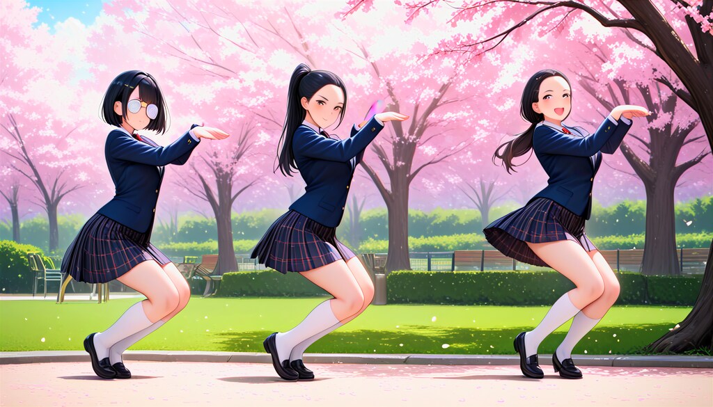 春休みの部活中のJKたち