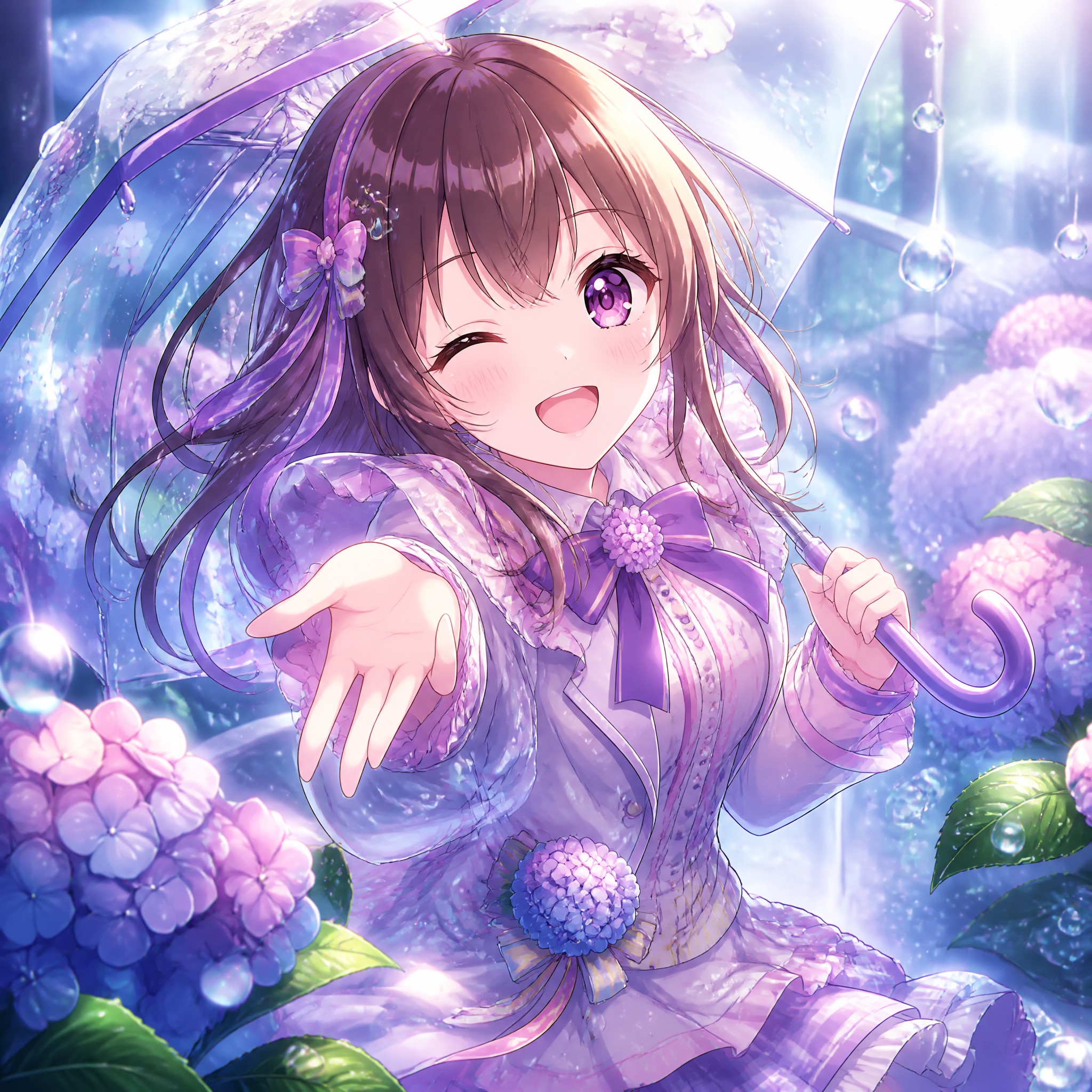 傘と紫陽花（１）3時のアイドル　GPTimages2.0