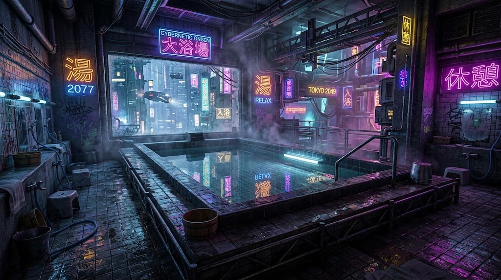 サイバーパンクな銭湯