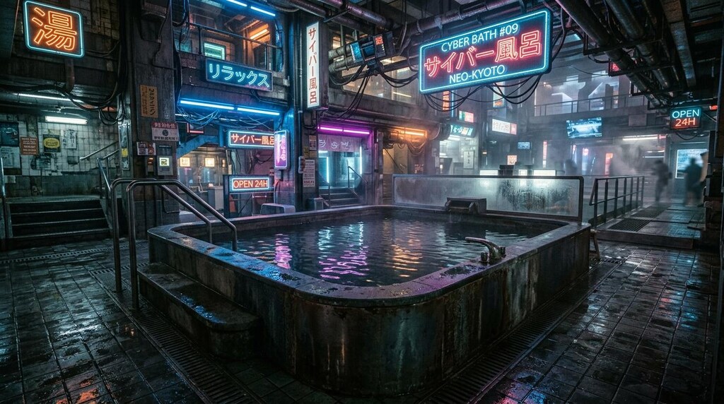 サイバーパンクな銭湯