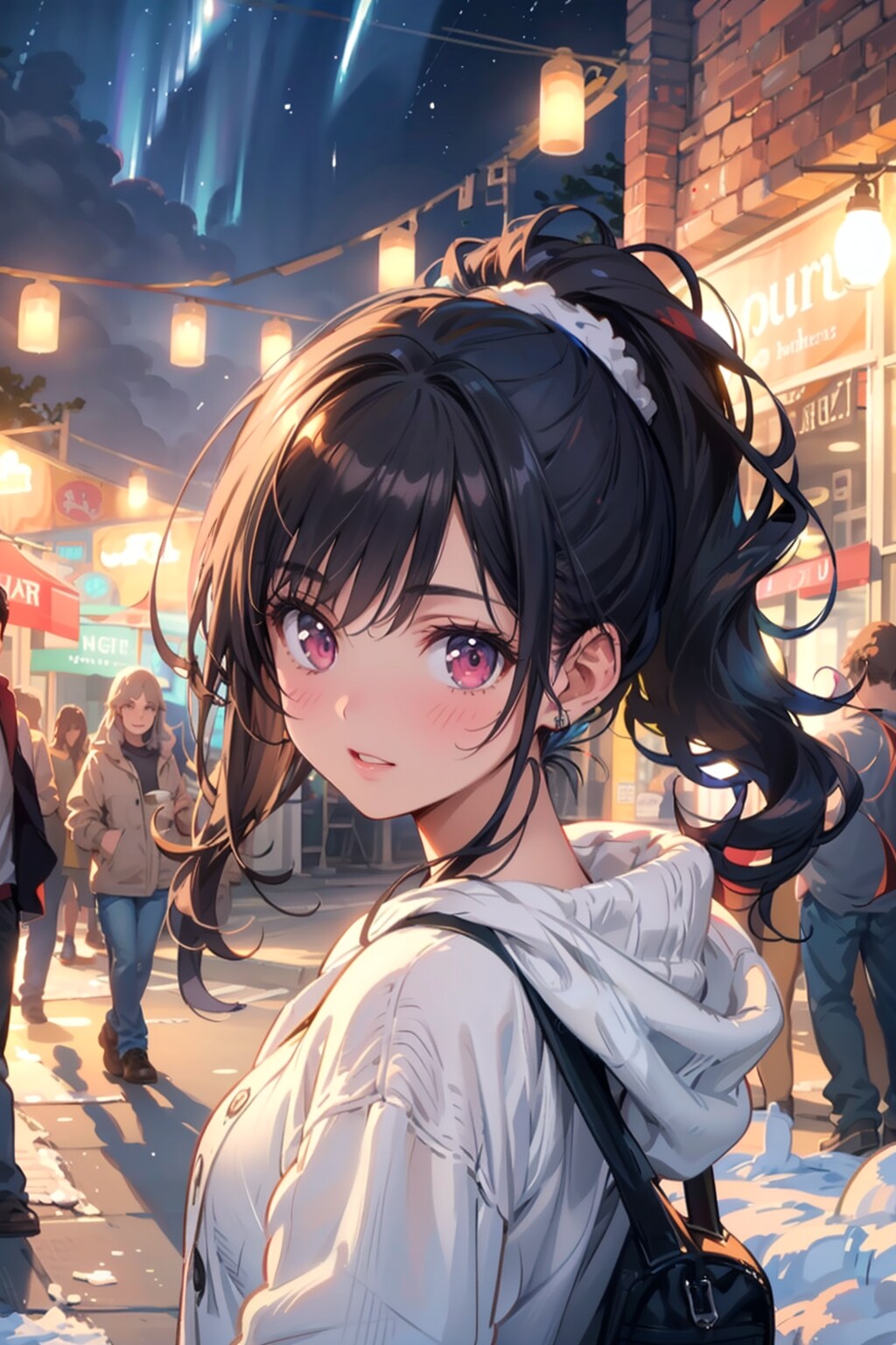 露店にて