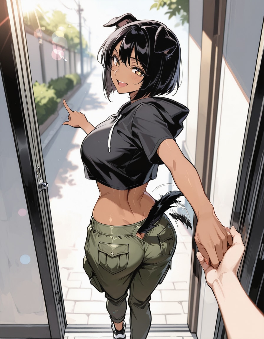 今日のわん娘 #7 「散歩に行きたいわん娘」 | の人気AIイラスト・グラビア