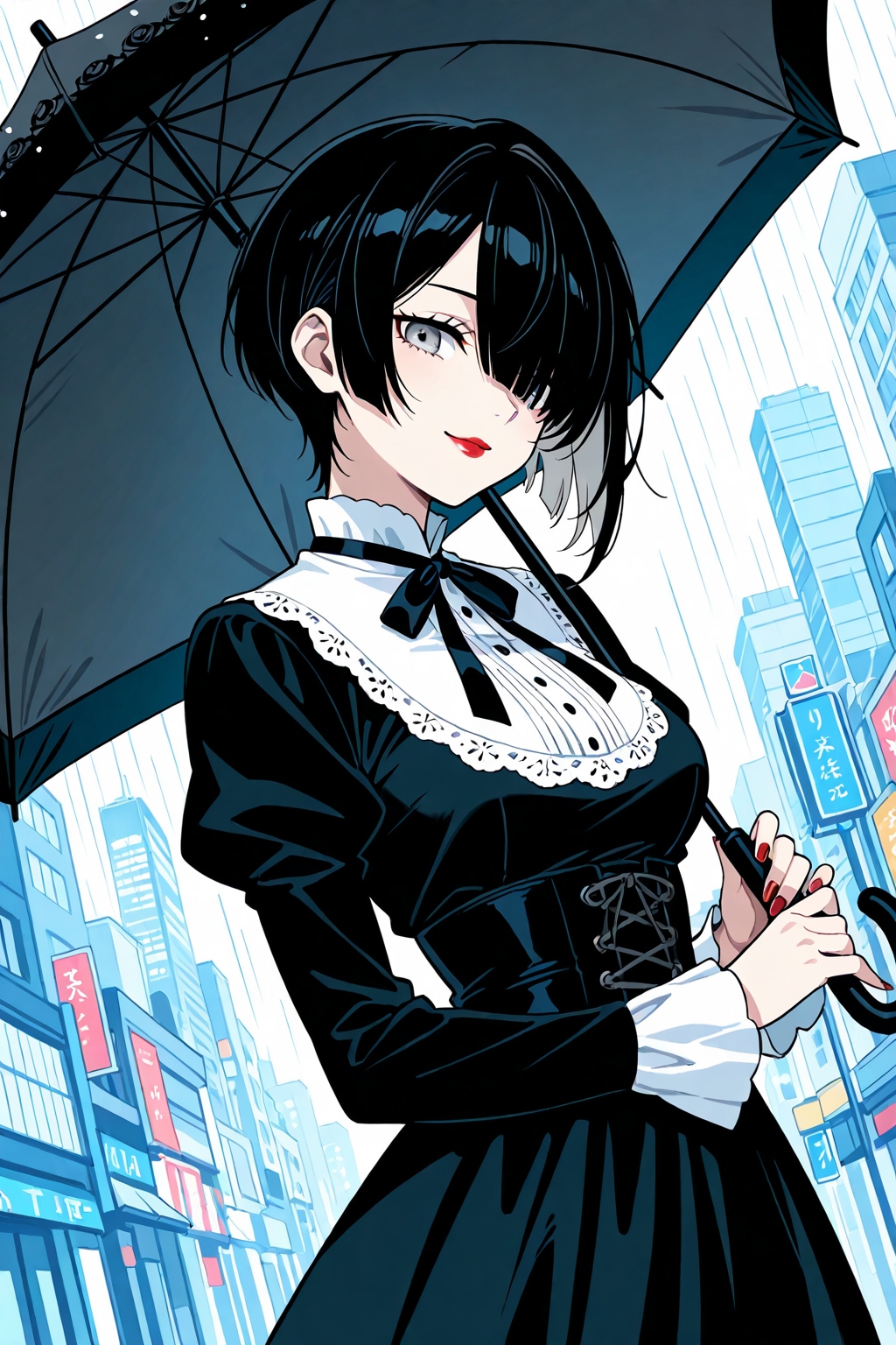 雨の日のお嬢様