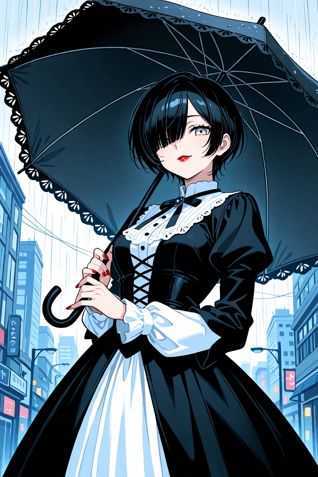 雨の日のお嬢様
