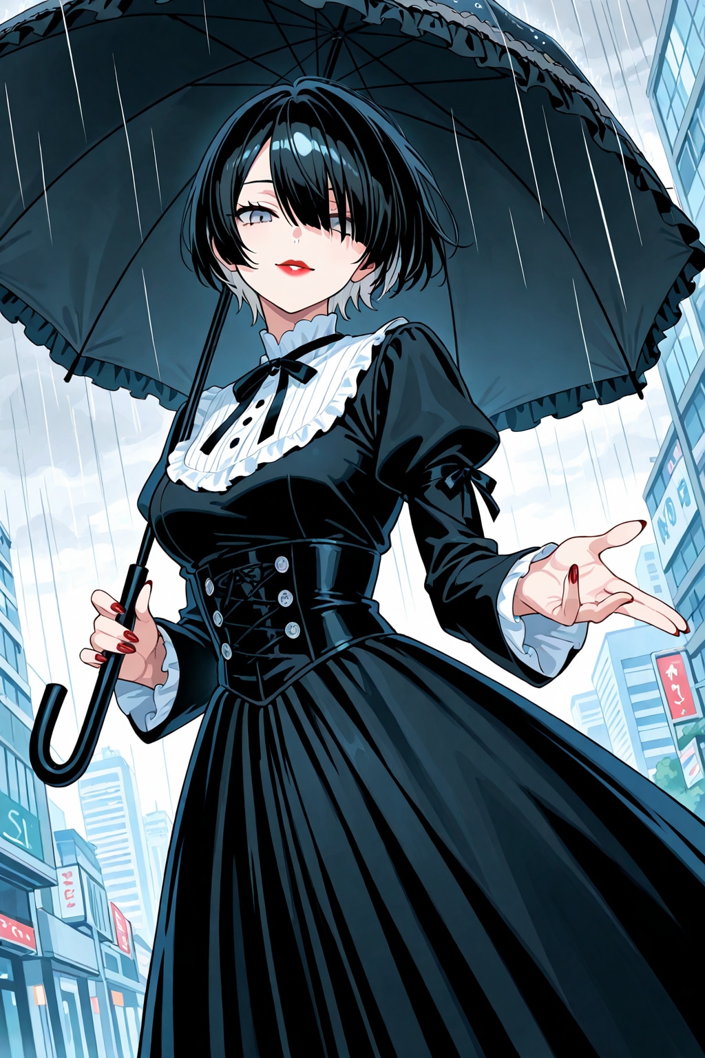 雨の日のお嬢様 | の人気AIイラスト・グラビア