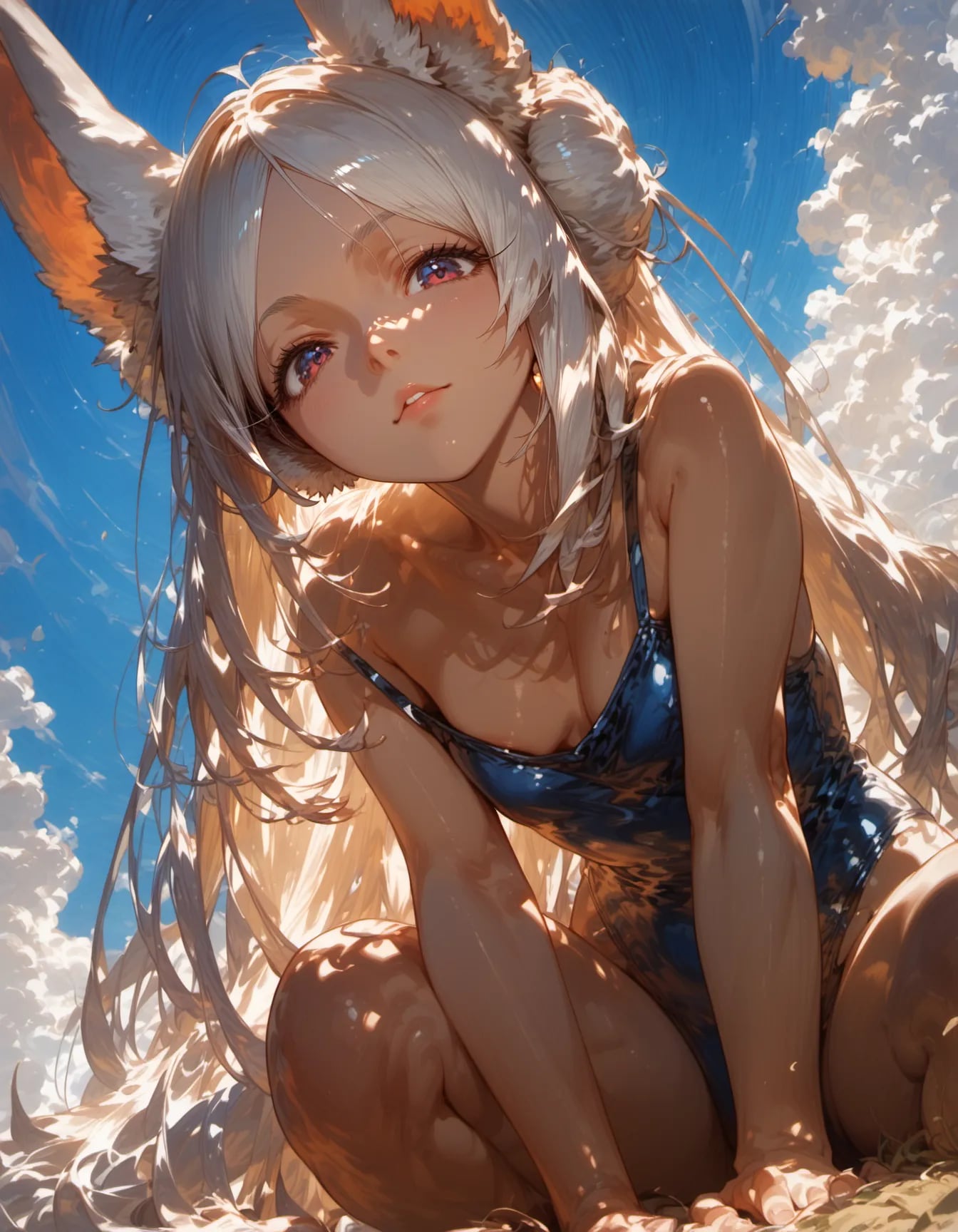 Sunlight on Silver Fur