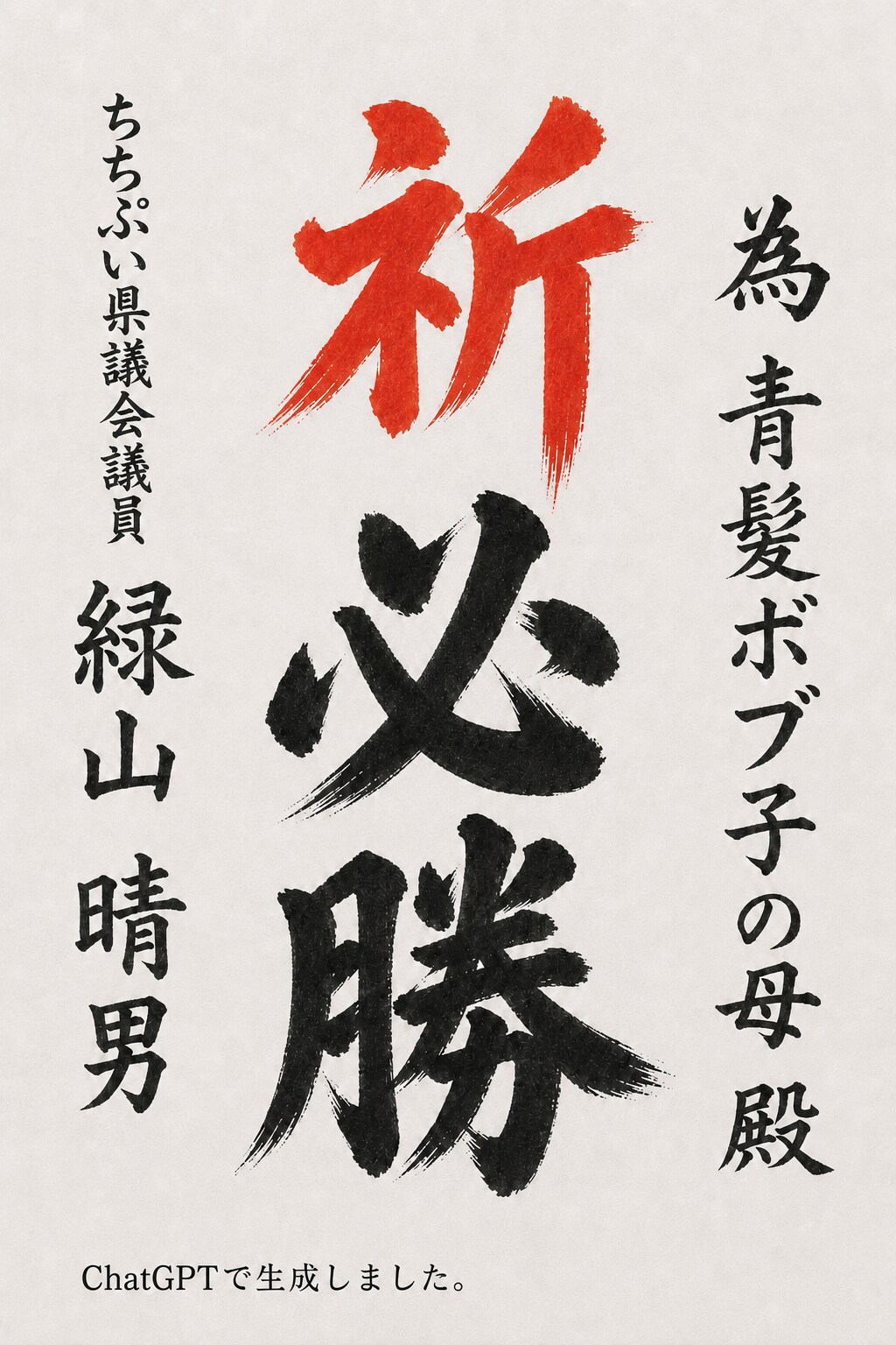 選挙の「為書き」
