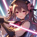 ライトセーバーを持った女の子 7枚目