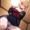 紺色セーラー服 ＃76 アルクとジャンヌの区別が効いてないな・・・ 2枚目