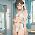 保健室で着替えに遭遇（怒った顔） 03 3枚目
