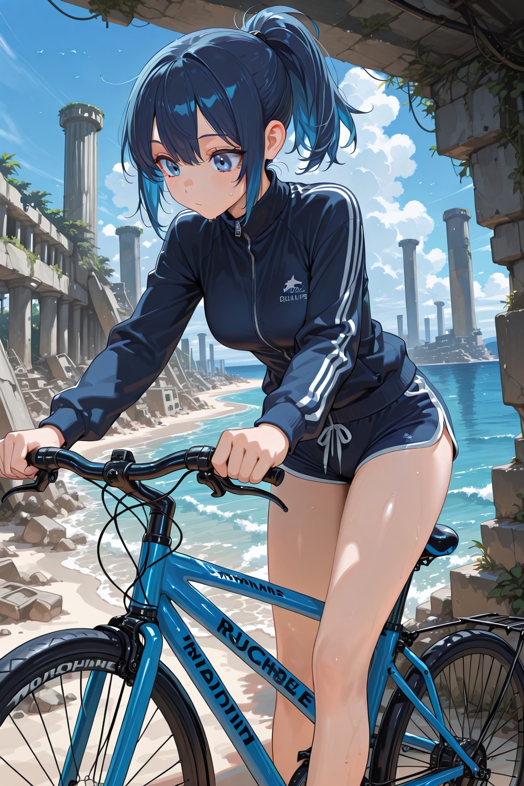 青ぽにちゃん サイクリング_ECHIDNA