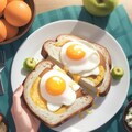 目玉焼きトースト 2枚目