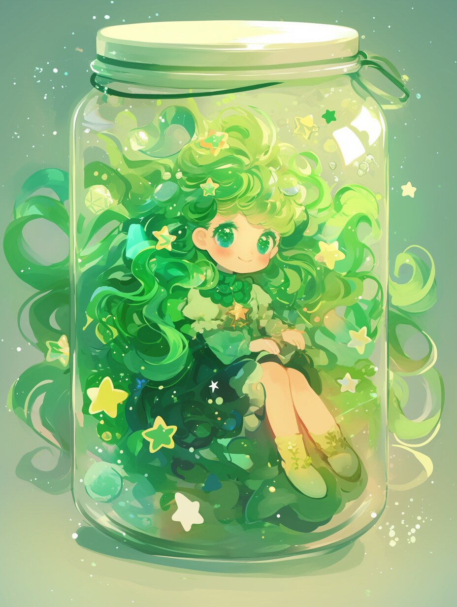 「瓶詰の少女」碧75 | の人気AIイラスト・グラビア