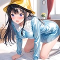 空色サテンスモック 2枚目