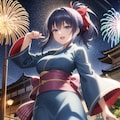 【事前】和服カノジョと花火大会デート 3枚目