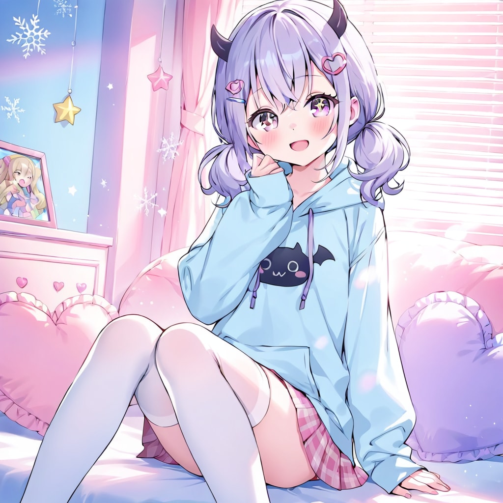 ツノ生えた💜 | の人気AIイラスト・グラビア