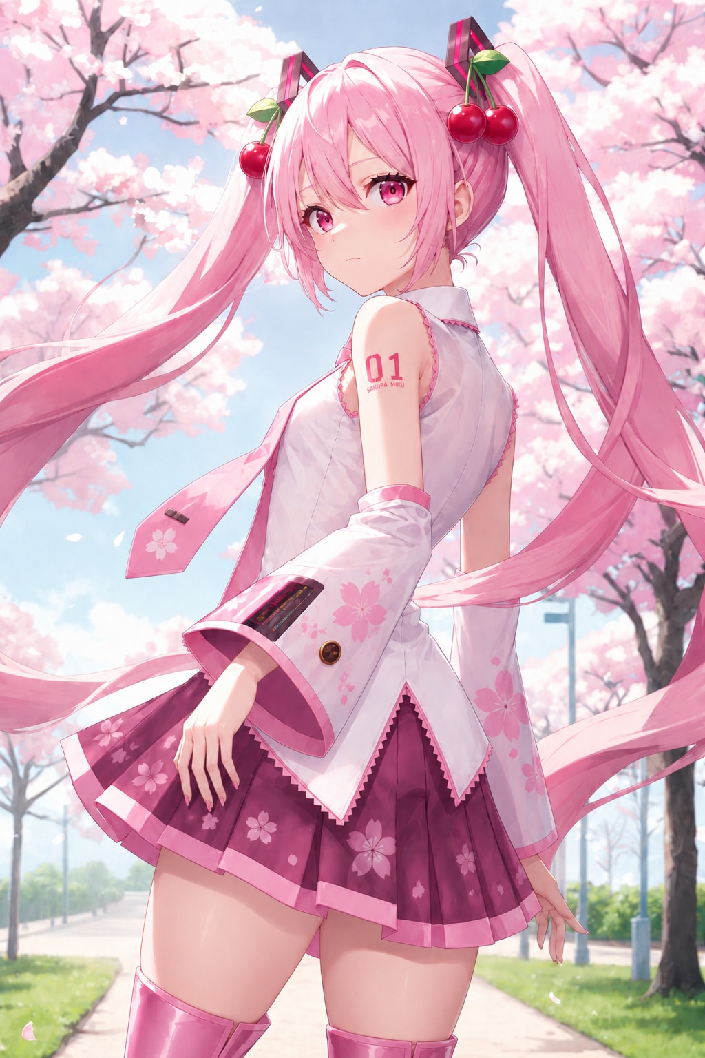 初音ミクから桜ミクへ変身