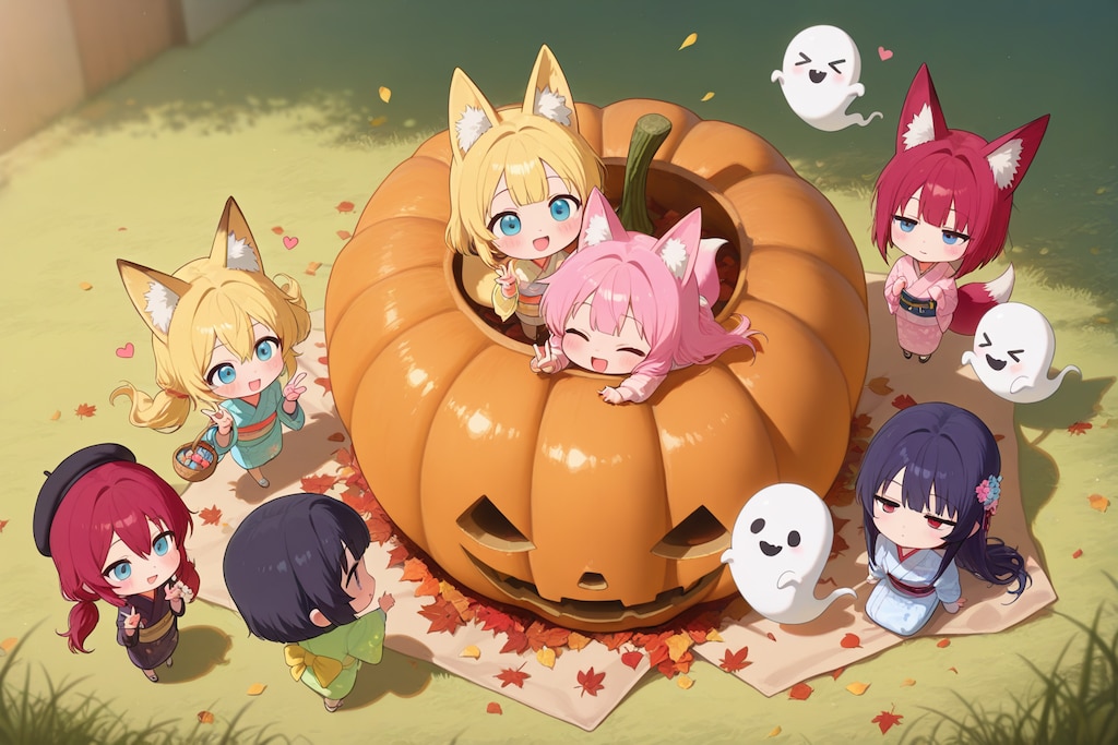 ちくわんち、ハロウィンパーティーのやり直し♪。