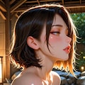 温泉で手コキ 2枚目