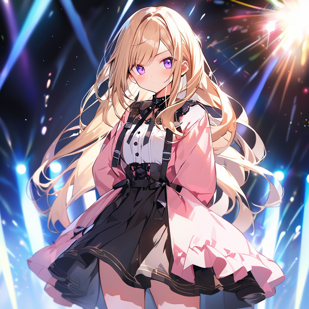 地雷系ファッションの金髪アイドル14 | の人気AIイラスト・グラビア