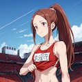 陸上の大会で休憩中 5枚目