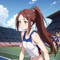 陸上の大会で休憩中 2枚目